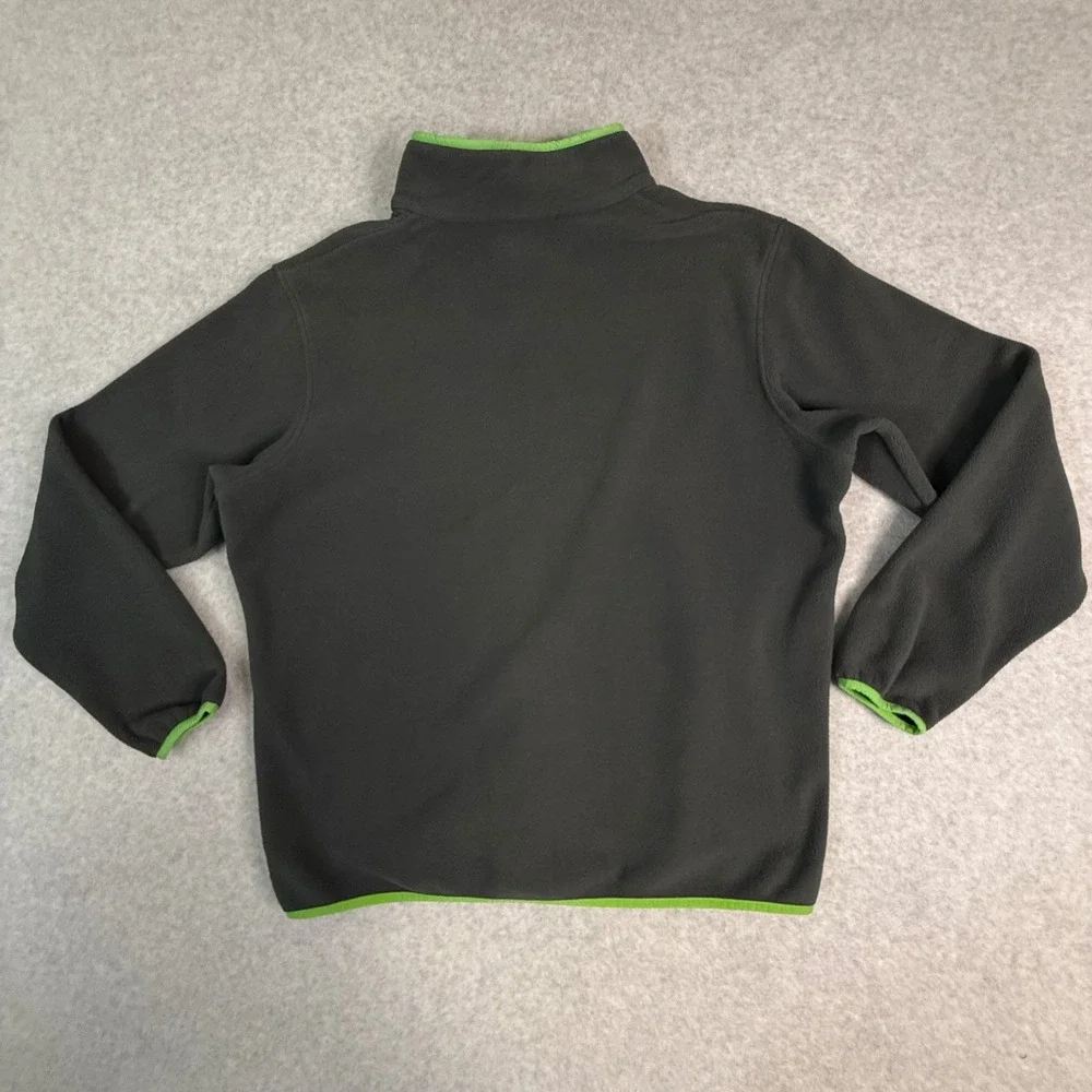 Columbia Polartec Fleece Jacket Mens XL Full Zip Gray Lime Green Hiking‎ Outdoor